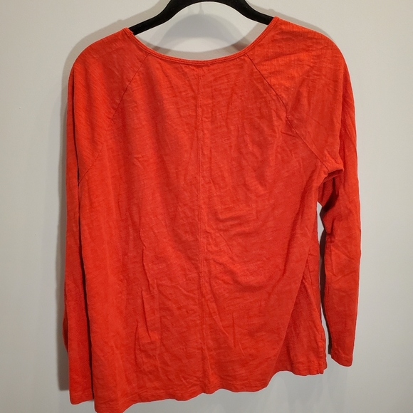 LOFT Vintage Soft Red Long Sleeve Tee Size M - Picture 3 of 5